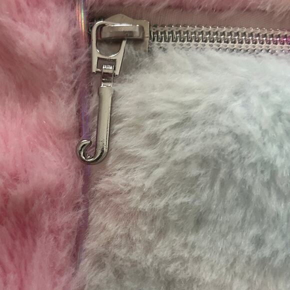 Juicy Couture Fluffy Plush Rainbow Mini Backpack - Picture 7 of 7